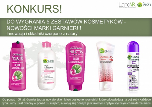 LandAR – konkurs z nowościami marki Garnier