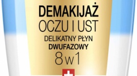 Eveline Cosmetics Delikatny dwufazowy płyn do demakijażu oczu i ust 8 w 1 LIFESTYLE, Uroda - • bezpieczny dla oczu wrażliwych i osób noszących szkła kontaktowe • skutecznie usuwa wodoodporny makijaż bez pocierania