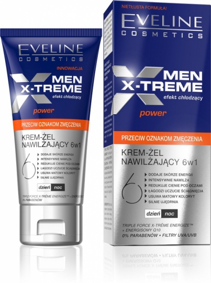 MEN X-TREME Krem – żel nawilżający przeciw oznakom zmęczenia Eveline Cosmetics